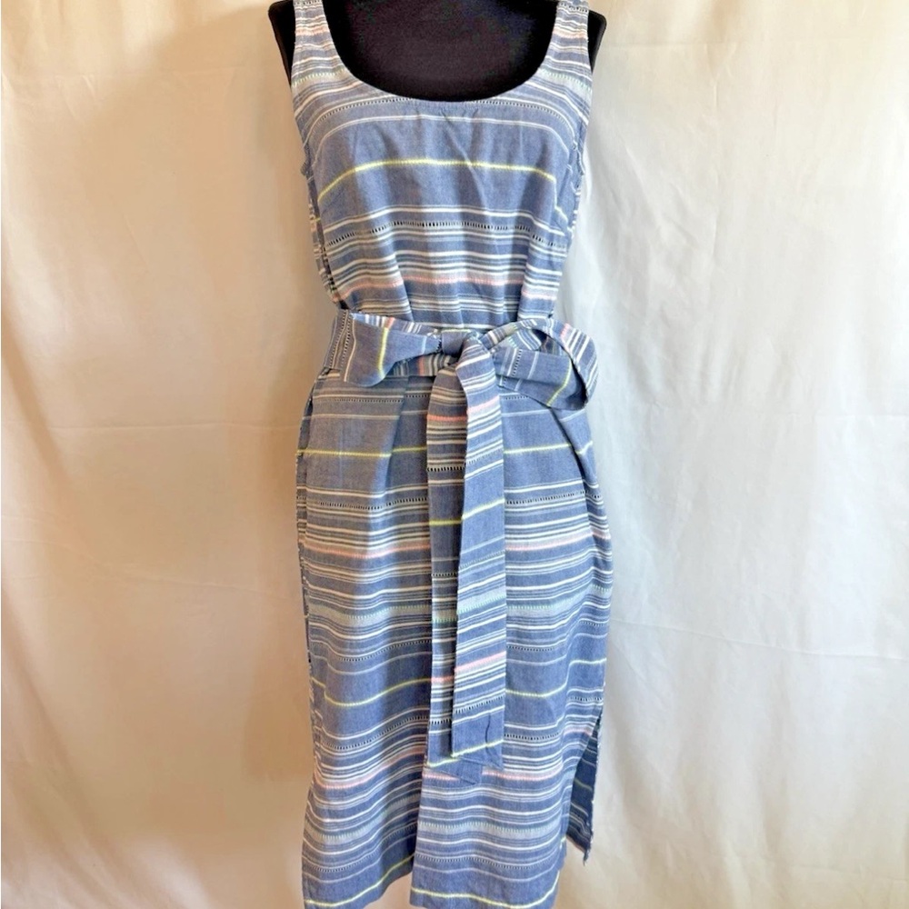 Marine Layer Blue Striped Belted Dress - Size Small